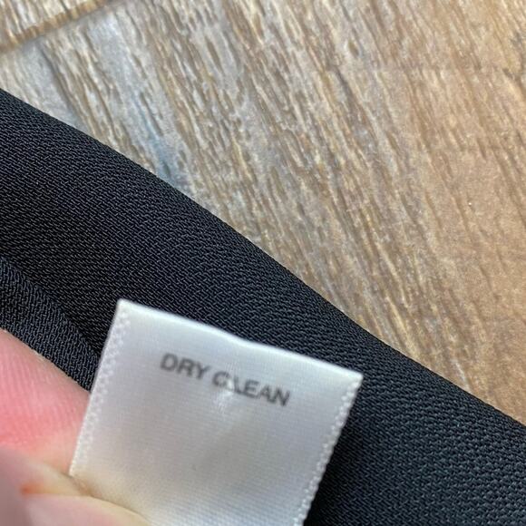 Loft Floral A Line Embroidered Skirt Black White Lined 2P - Picture 6 of 6